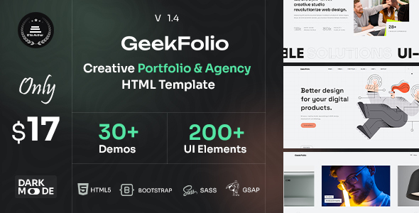 Geekfolio – Creative Agency & Portfolio Template