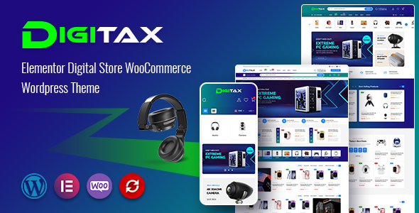 Digitax – Elementor Digital Store  WooCommerce WordPress Theme