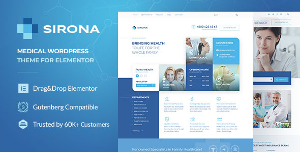 Sirona – Health & Medical Clinic WordPress Theme