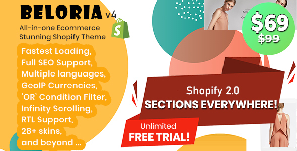 Beloria – Fastest Multi Languages Shopify Fashion Theme
