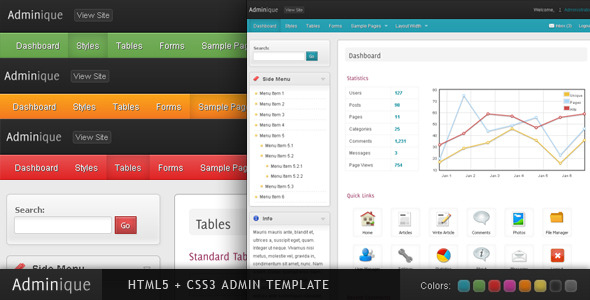 Adminique – Admin Template