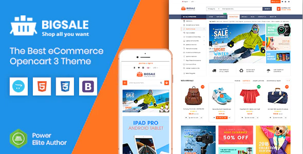 BigSale – The Multipurpose Responsive SuperMarket Opencart 3 Theme ( 6 Designs Ready!)