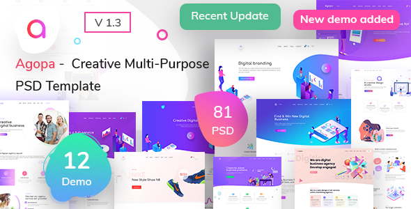 Agopa – Creative Multipurpose PSD Template
