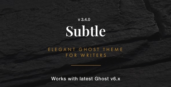 Subtle – Clean and Elegant Ghost Theme