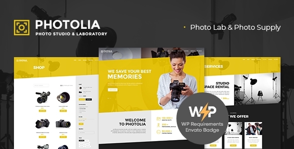 Photolia – Photo Company & Supply Store WordPress Theme