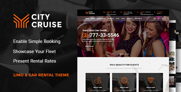 City Cruise – Limousine and Car Rental WordPress Theme