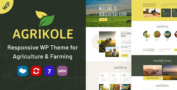 Agrikole – Responsive WordPress Theme for Agriculture & Farming