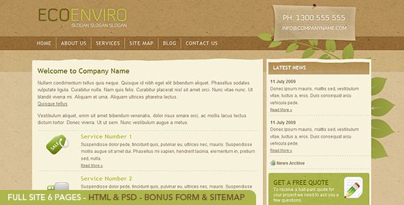 Eco Enviro – HTML