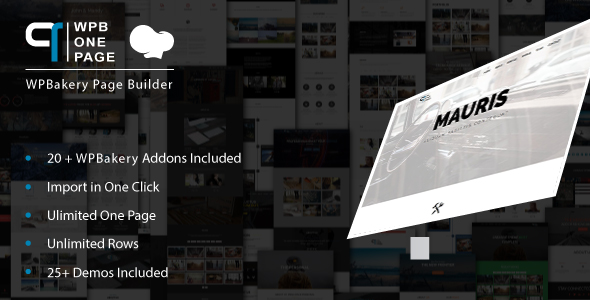 WPB One Page Builder – Addons for WPBakery