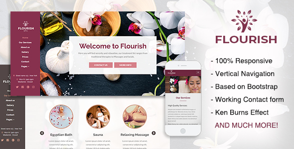 Flourish – Beauty / Spa HTML5 Template