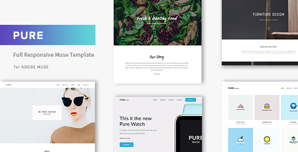 Pure – Responsive Creative Portfolio Muse Template