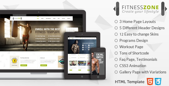 Fitness Zone – Sports HTML Theme