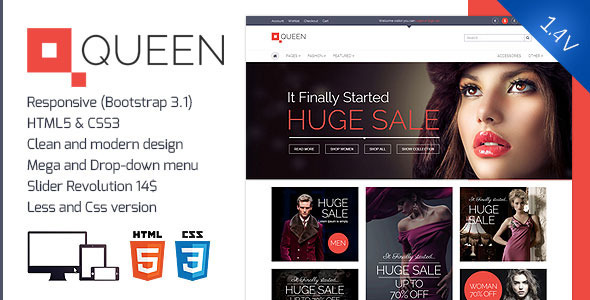 Queen – Responsive E-Commerce Template v 1.4
