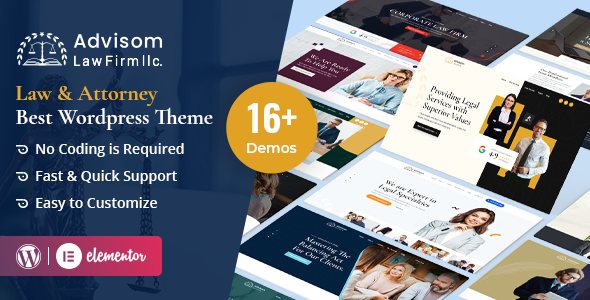 Advisom – Attorney Lawyer WordPress Theme