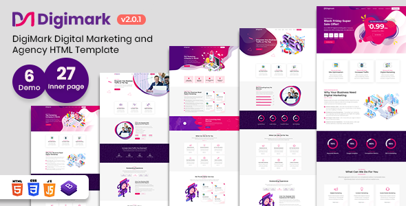 Digimark – Digital Marketing and Agency HTML Template