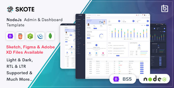 Skote – Node Js Admin & Dashboard Template