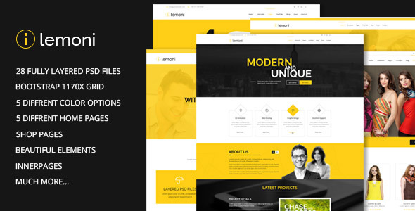Lemoni – Multipurpose HTML Template