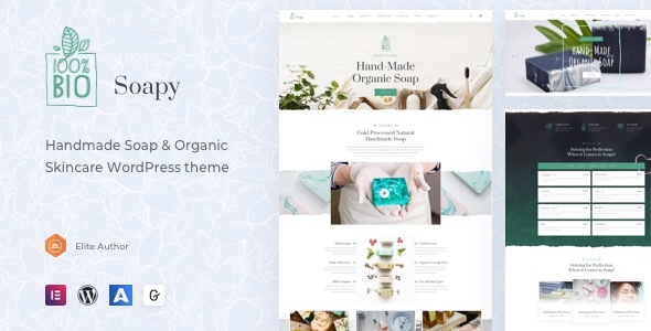 Soapy – Handmade & Organic Skincare WordPress Theme