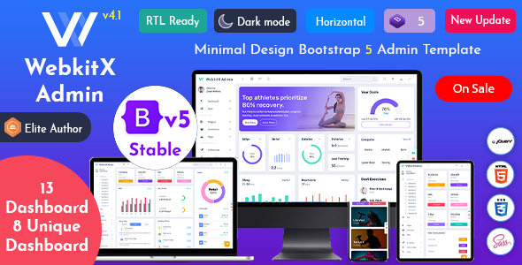 WebkitX Admin – Bootstrap 5 Admin Dashboard Template & User Interface