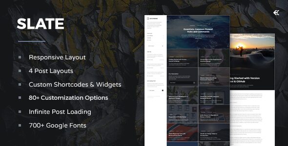 Slate – Responsive WordPress Blog Theme