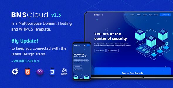 BNSCloud – Multipurpose Hosting with WHMCS Templates