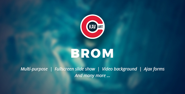 Brom – HTML Creative Page