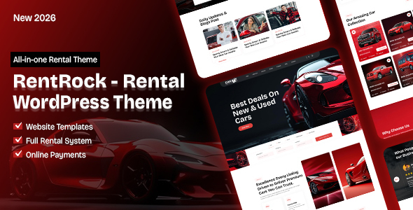 RentRock – Boat, Bike and Car Rental WordPress theme with Complete Booking & Live Tracking System