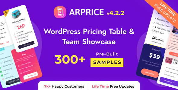 ARPrice – WordPress Pricing Table Plugin
