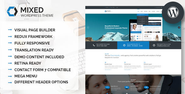 Mixed – Modern and Professional WordPress Theme