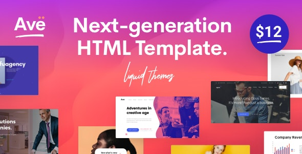 Ave – HTML Responsive Multi Purpose Template