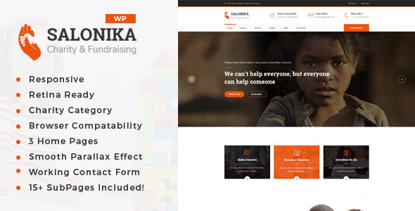 Salonika – Charity/Fundraising WordPress Theme