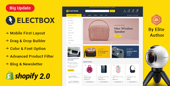 Electbox – Multipurpose Electronics Store Shopify 2.0 Responsive Theme
