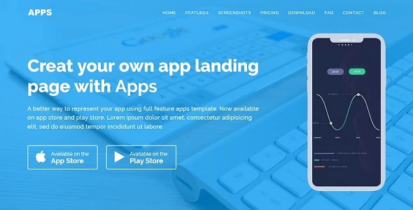 APPS – Responsive App Landing WordPress Theme