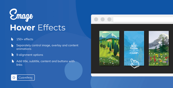 Emage – Image Hover Effects Block for Gutenberg