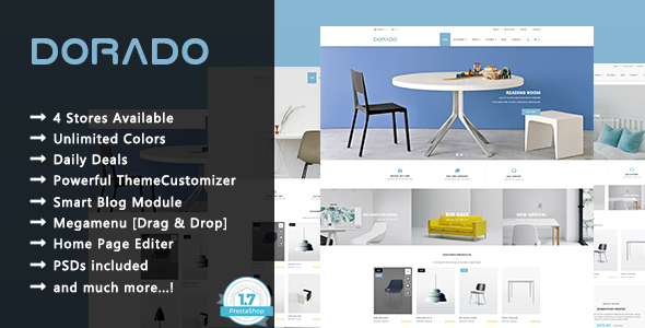 Dorado – Minimalist Furniture and Decor PrestaShop Theme