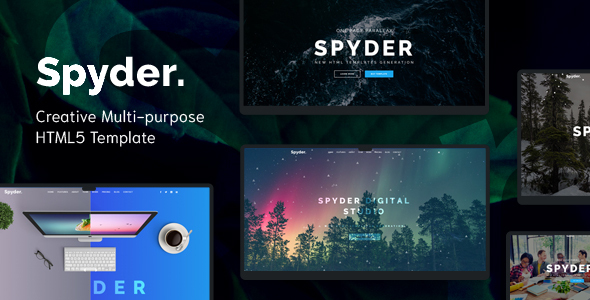 Spyder – One Page Multipurpose HTML Template