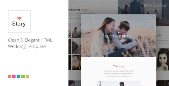 Story – Responsive HTML Wedding Template
