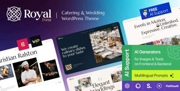 Royal Event – Catering & Wedding Chef WordPress Theme