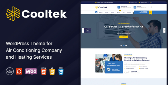 CoolTek – Air Conditioning Services WordPress Theme