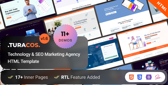 Turacos – Technology & SEO Marketing Bootstrap 5 Template