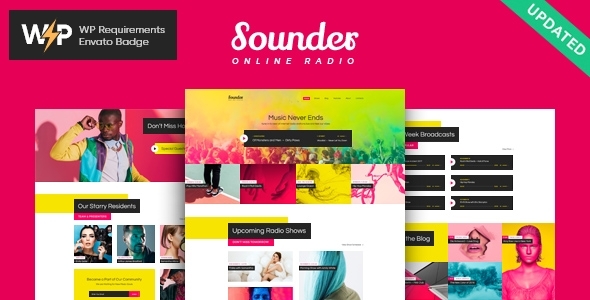 Sounder – Online Internet Radio Station WordPress Theme + RTL
