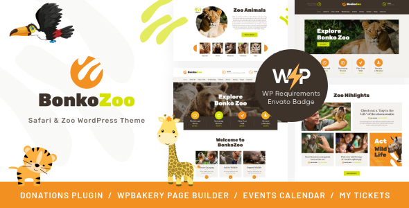 Bonko – Safari & Zoo, Pet Shop WordPress Theme