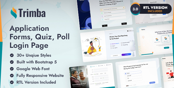 Trimba – Application Forms, Quiz, Poll, Survey & Registration Form Template