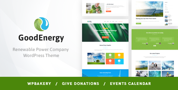 Good Energy – Ecology & Renewable Energy WordPress Theme