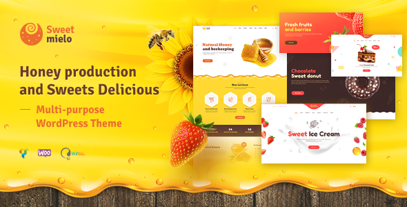 SweetMielo – Honey Production and Sweets Delicious WordPress Theme