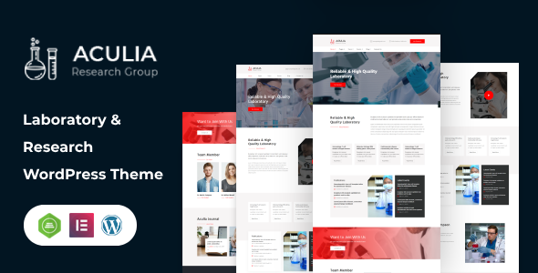 Aculia – Laboratory & Research WordPress Theme