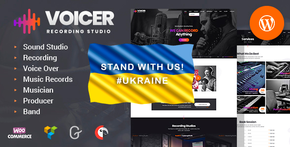 Voicer – Recording and Sound Studio WordPress Theme