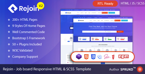Rejoin – Job board HTML Template