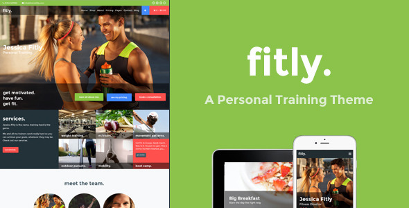 Fitly – A Personal Training WordPress Theme