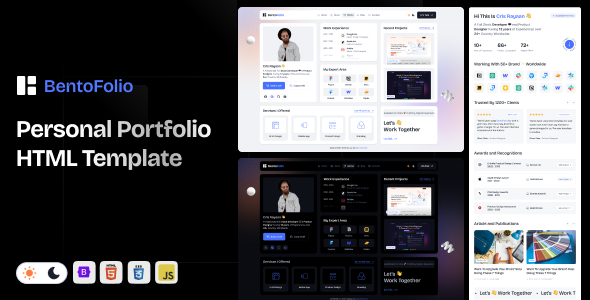 Bentofolio – Personal Portfolio HTML Template